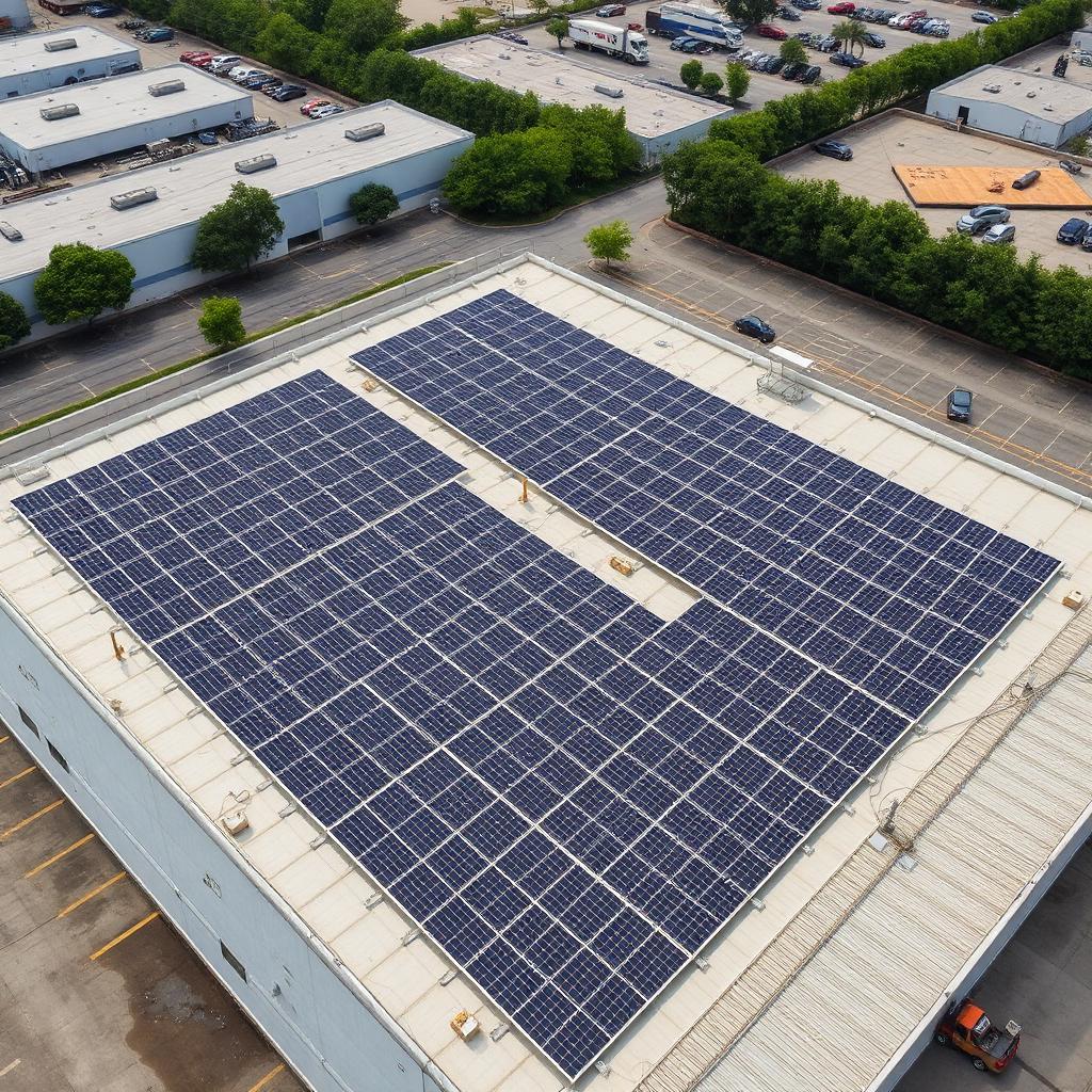 Centrale photovoltaïque sur entrepôt